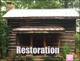 Historic Log Cabin Restoration  Barnesville, North Carolina